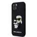 Karl Lagerfeld 3D Rubber Karl and Choupette Hülle Für iPhone 14 Schwarz