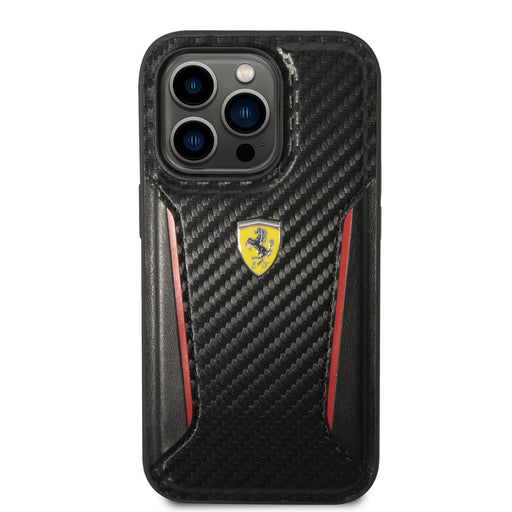 Ferrari Karbon Hülle Für iPhone 14 Pro Schwarz