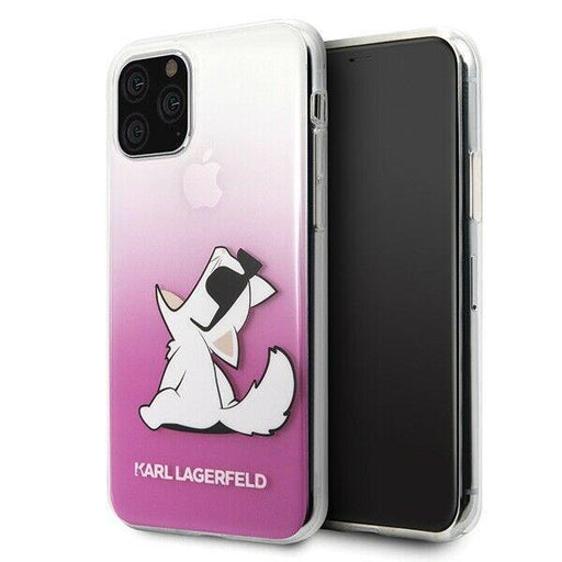 iPhone 11 Pro Hülle Karl Lagerfeld Choupette Fun Hardcase Rosa