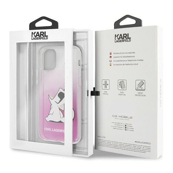 Karl Lagerfeld Handyhülle iPhone 11 Pro Hülle Karl Lagerfeld  Choupette Fun Hardcase Rosa