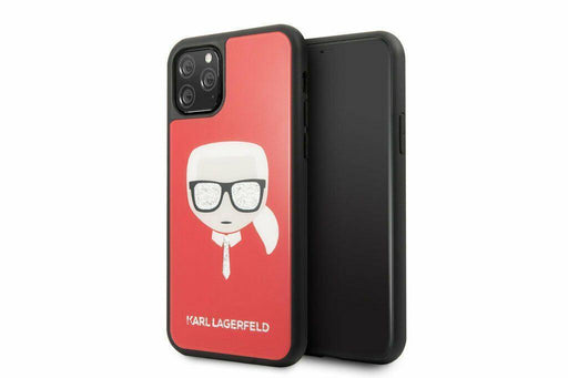 iPhone 11 Pro Max Hülle Karl Lagerfeld Iconic Full Body Glitter TPU Case Rot