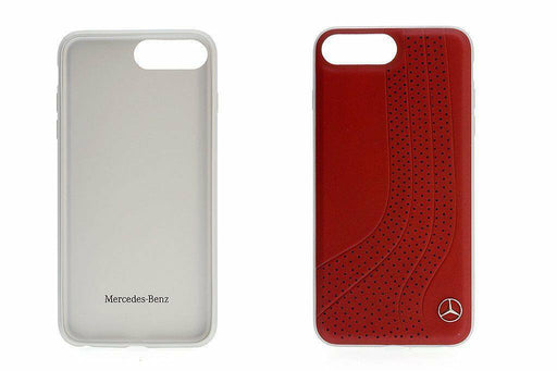 iPhone 8/7 Plus Handyhülle - Mercedes-Benz /Leder Hardcover - I Bow Walnut -Rot
