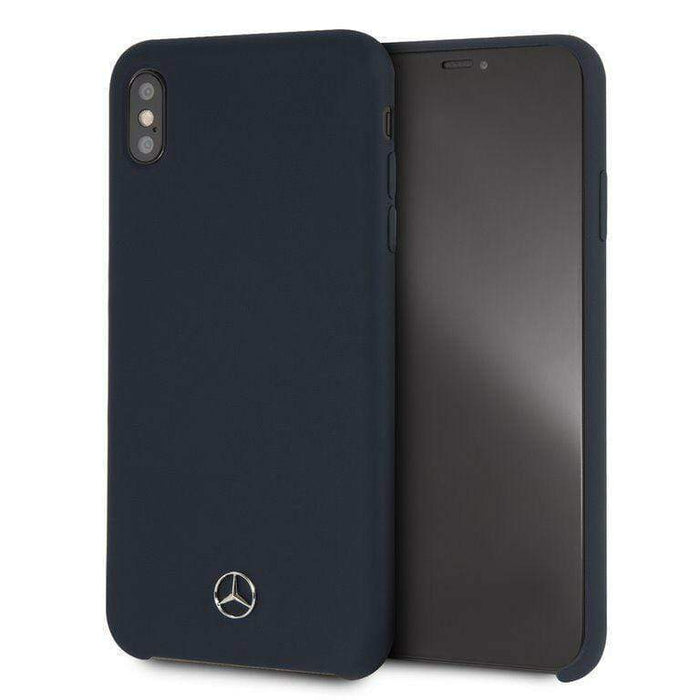 iPhone XS Max Handyhülle -Mercedes Benz Silicone Fiber case -Silikon Lining/Navy