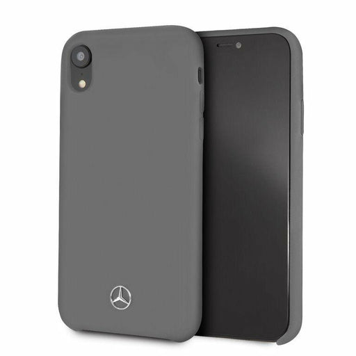 schutzhülle für iPhone XR- Mercedes Benz - Silicone Fiber - Silikon Cover / Grau