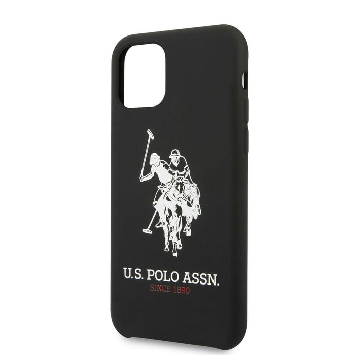 iPhone 11 Pro Hülle U.S. Polo Big Horse Silikon Cover Schwarz