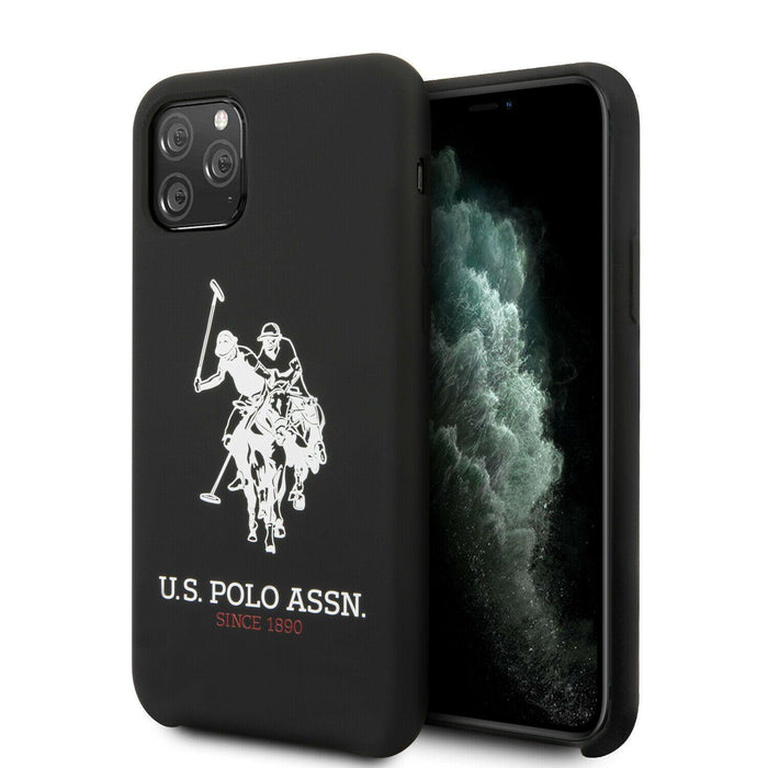 U.S. Polo Assn Handyhülle iPhone 11 Pro Hülle U.S. Polo Big Horse Silikon Cover Schwarz